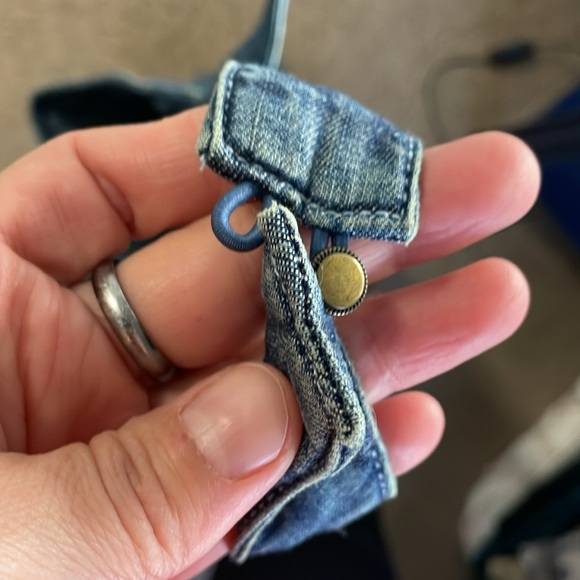 EUC Anthropologie Pilcro and the Letterpress Femme Denim Jumpsuit Romper Size 8P - Picture 8 of 10